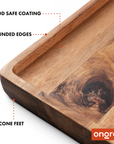 ONGROK Premium Natural Acacia Wood Tray