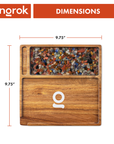 Ongrok Premium Natural Acacia Wood Tray | 9.5" x 9.5"