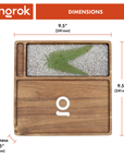 Ongrok Premium Natural Acacia Wood Tray | 9.5" x 9.5"