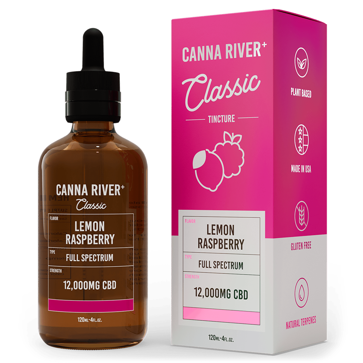 Full Spectrum CBD Classic Tincture - Lemon Raspberry 
