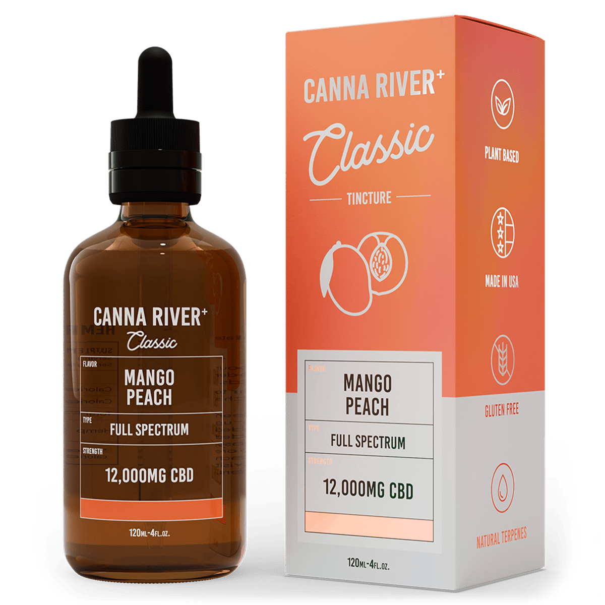 Full Spectrum CBD Classic Tincture - Mango Peach 