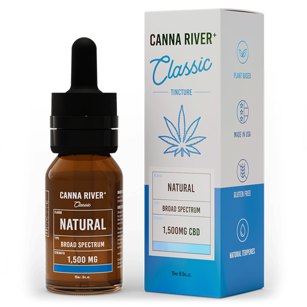 Broad Spectrum CBD Classic Tincture - Natural 