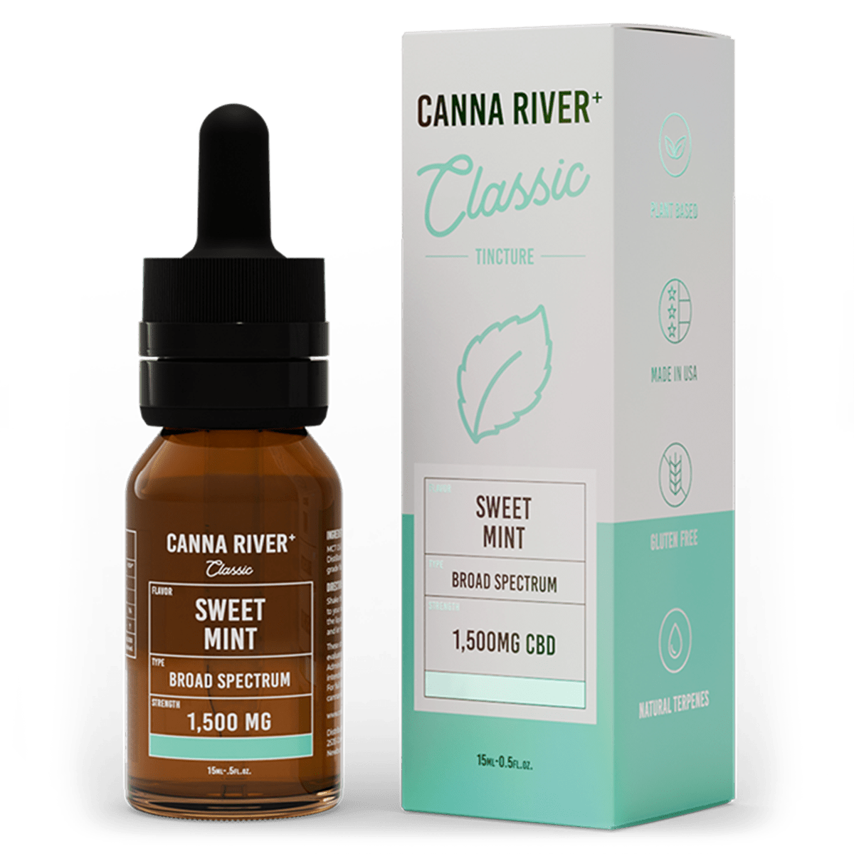 Broad Spectrum CBD Classic Tincture - Sweet Mint 