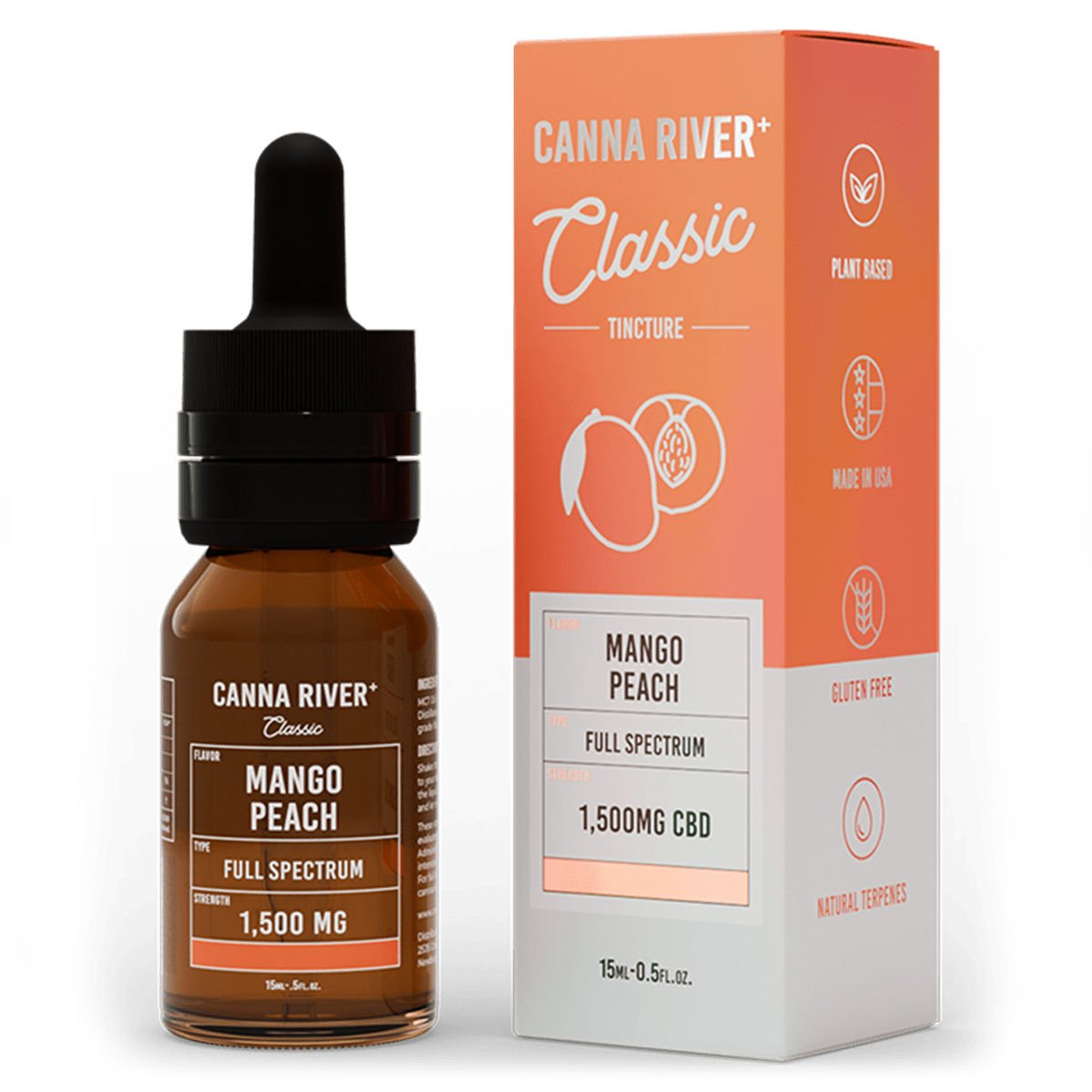 Full Spectrum CBD Classic Tincture - Mango Peach 