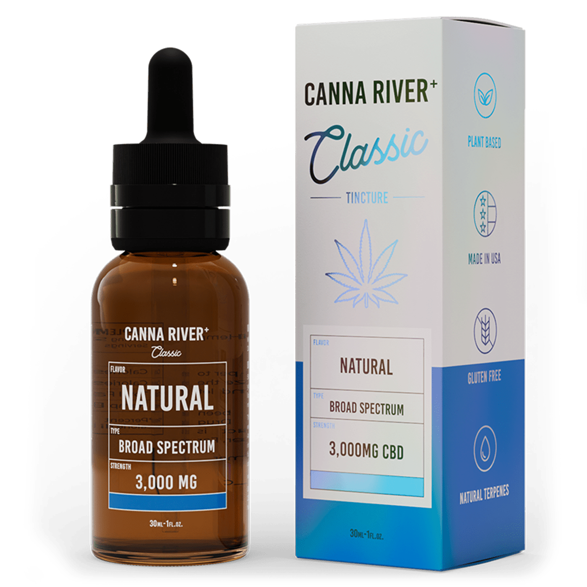 Broad Spectrum CBD Classic Tincture - Natural 