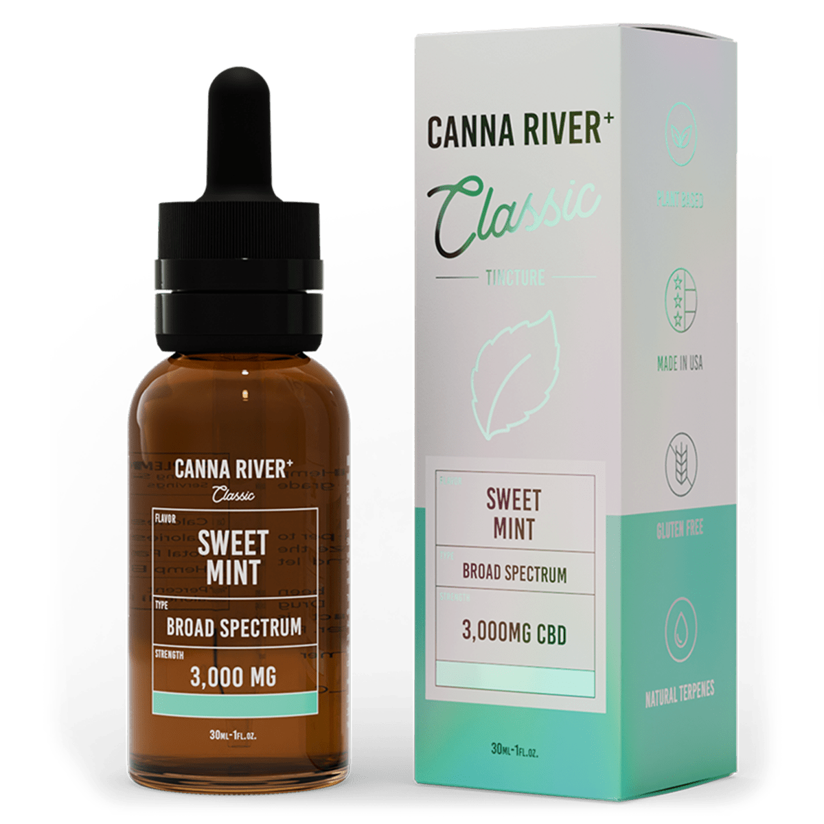 Broad Spectrum CBD Classic Tincture - Sweet Mint 