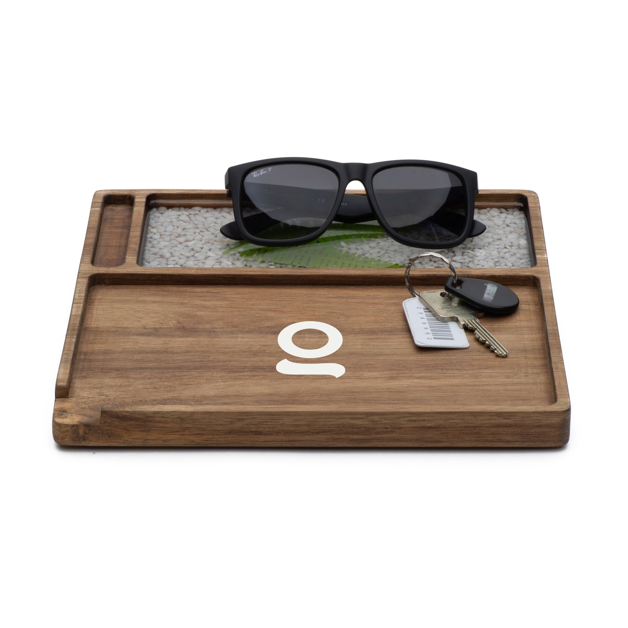 Ongrok Premium Natural Acacia Wood Tray | 9.5&quot; x 9.5&quot;