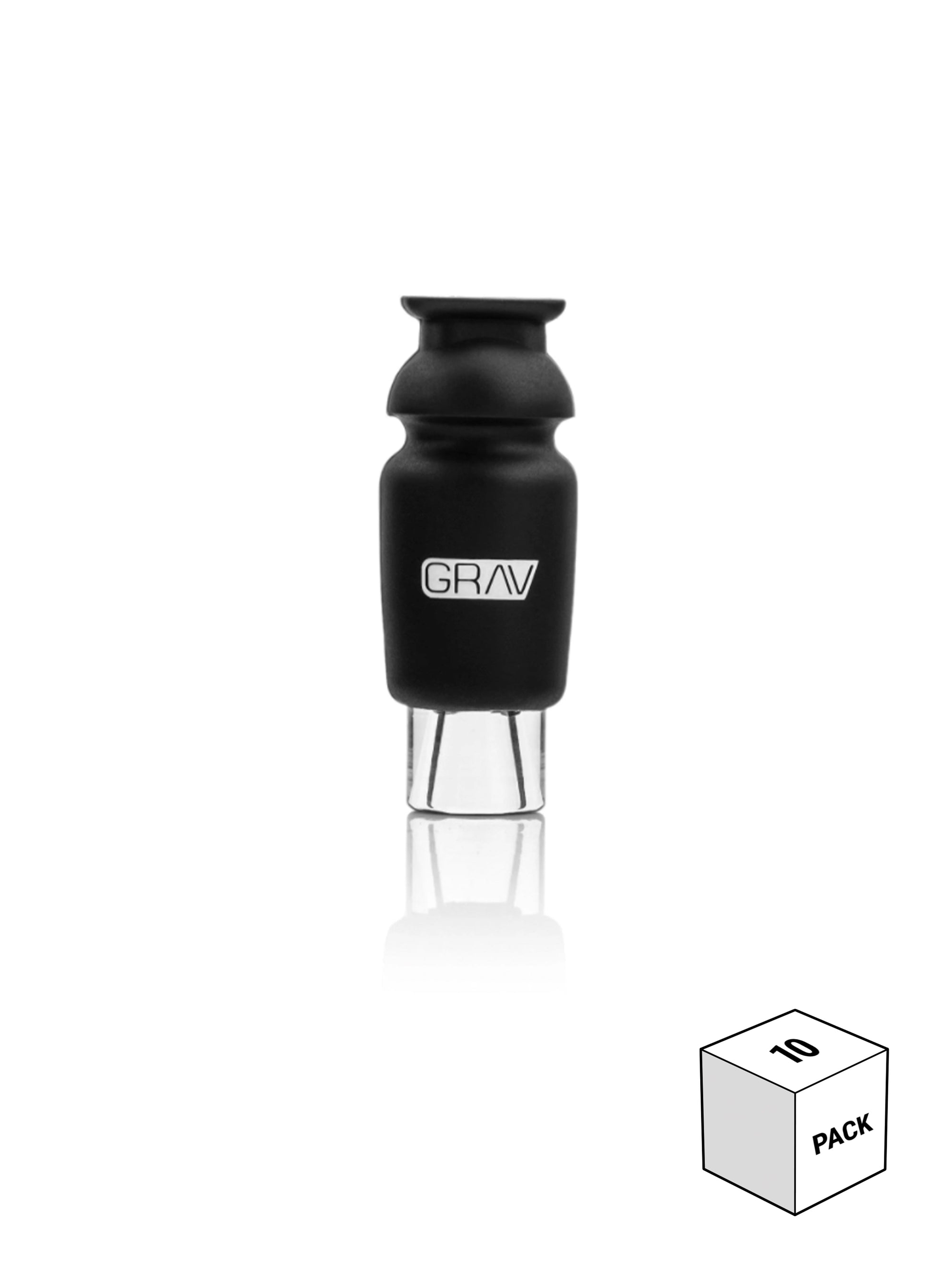 GRAV® Silicone-Capped Glass Crutch Black