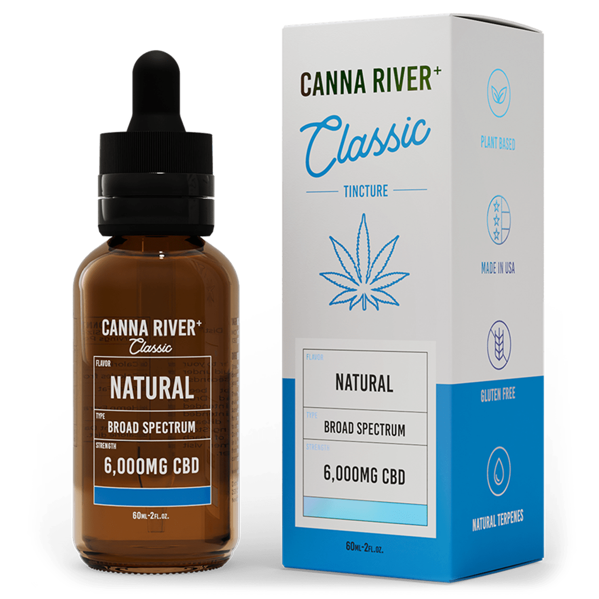 Broad Spectrum CBD Classic Tincture - Natural 