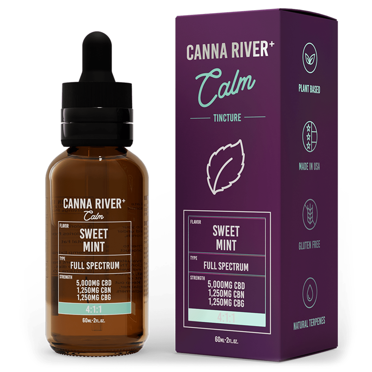 Full Spectrum CBD Calm Tincture - Sweet Mint 