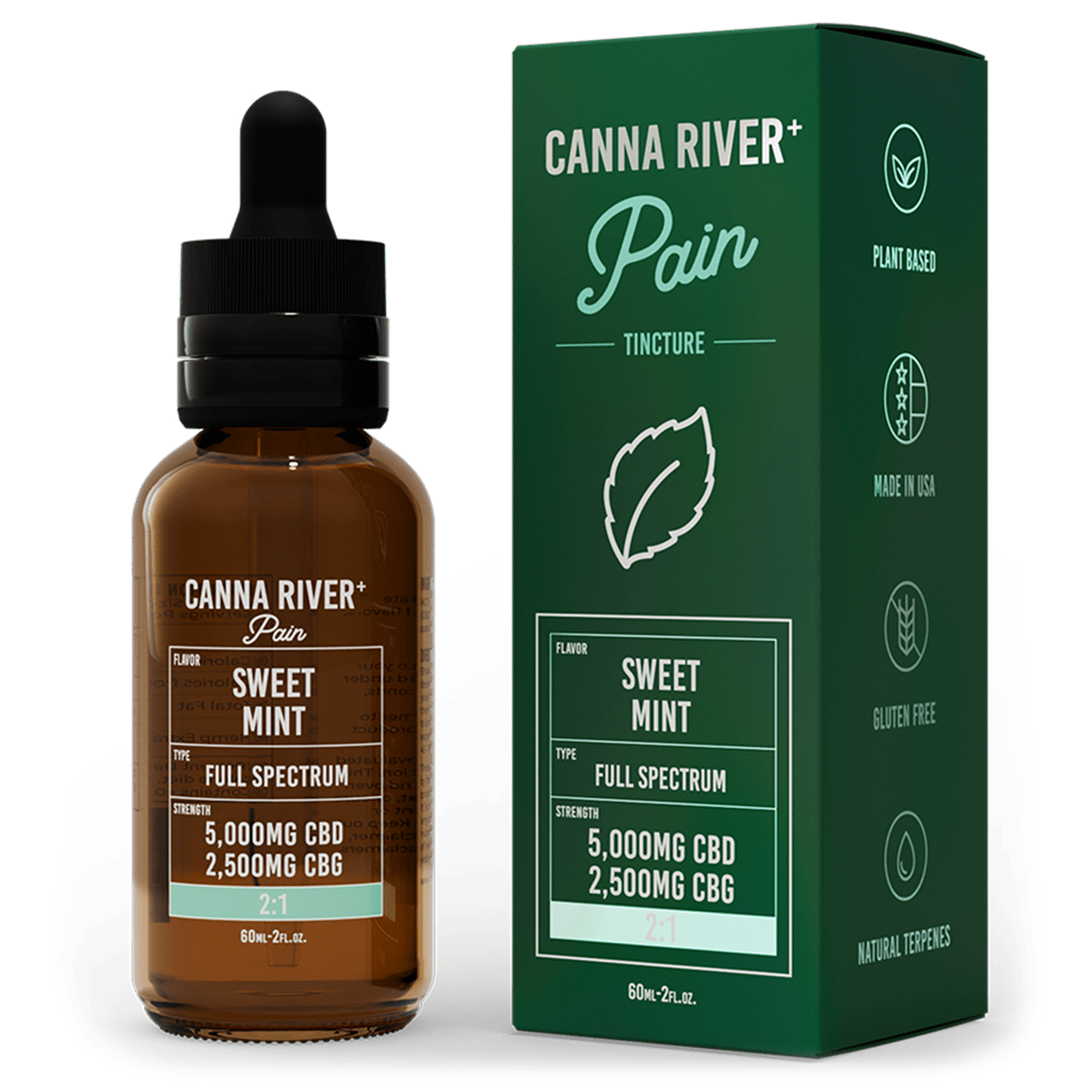 Full Spectrum CBD Pain Tincture - Sweet Mint 