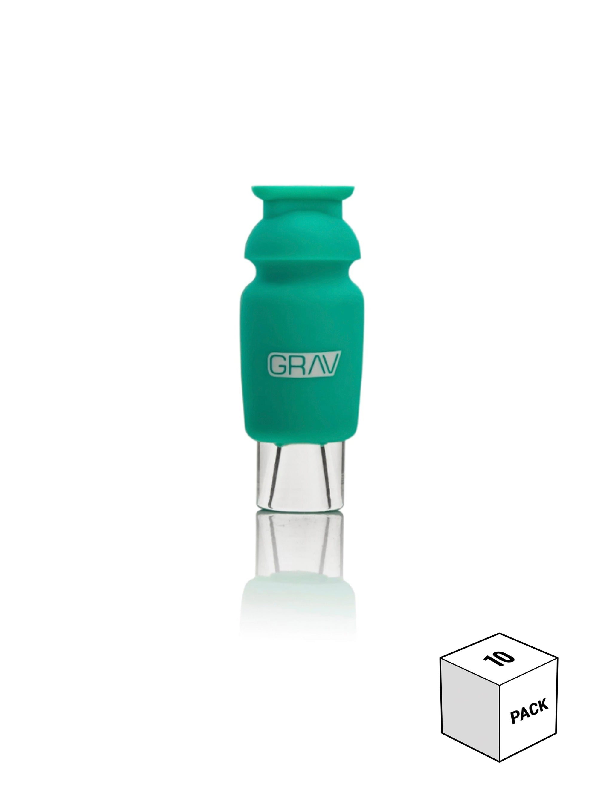 GRAV® Silicone-Capped Glass Crutch Green