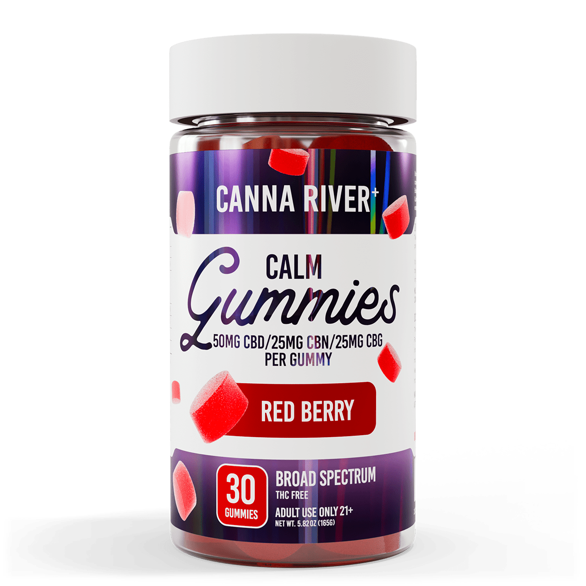Broad Spectrum CBD Gummies - Calm - Red Berry