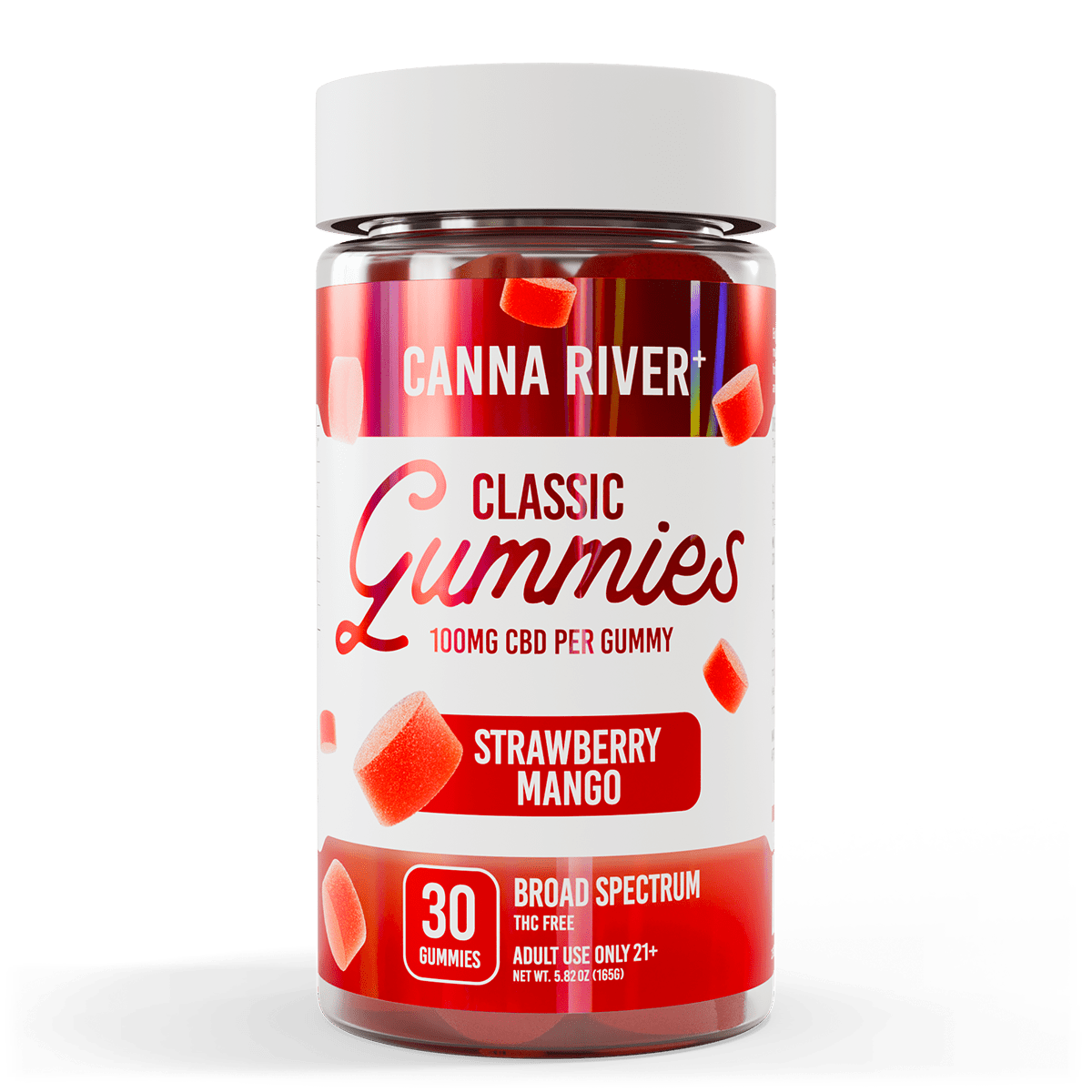 Broad Spectrum CBD Gummies - Classic - Strawberry Mango