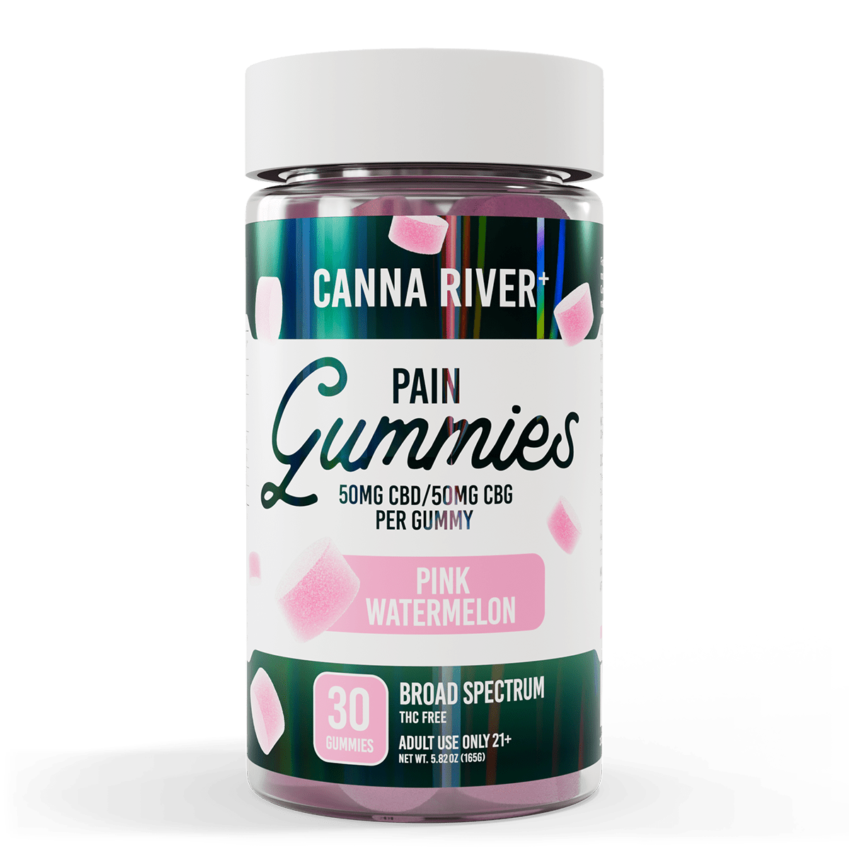 Broad Spectrum CBD Gummies - Pain - Pink Watermelon