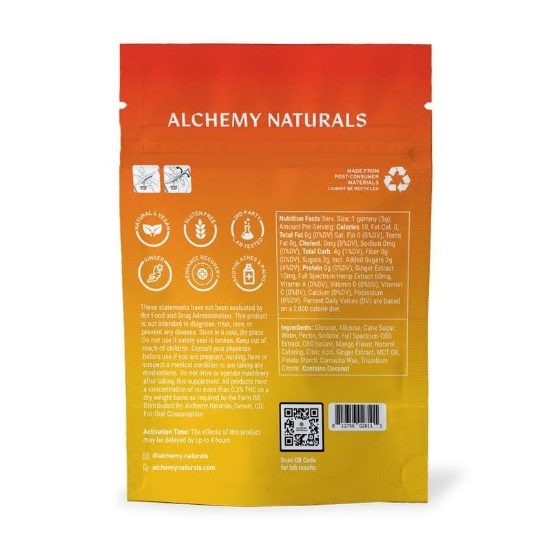 Alchemy Naturals Relief CBD Gummies with CBG