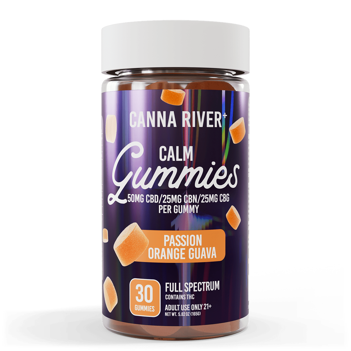 Full Spectrum CBD Gummies - Calm - Passionfruit, Orange, Guava