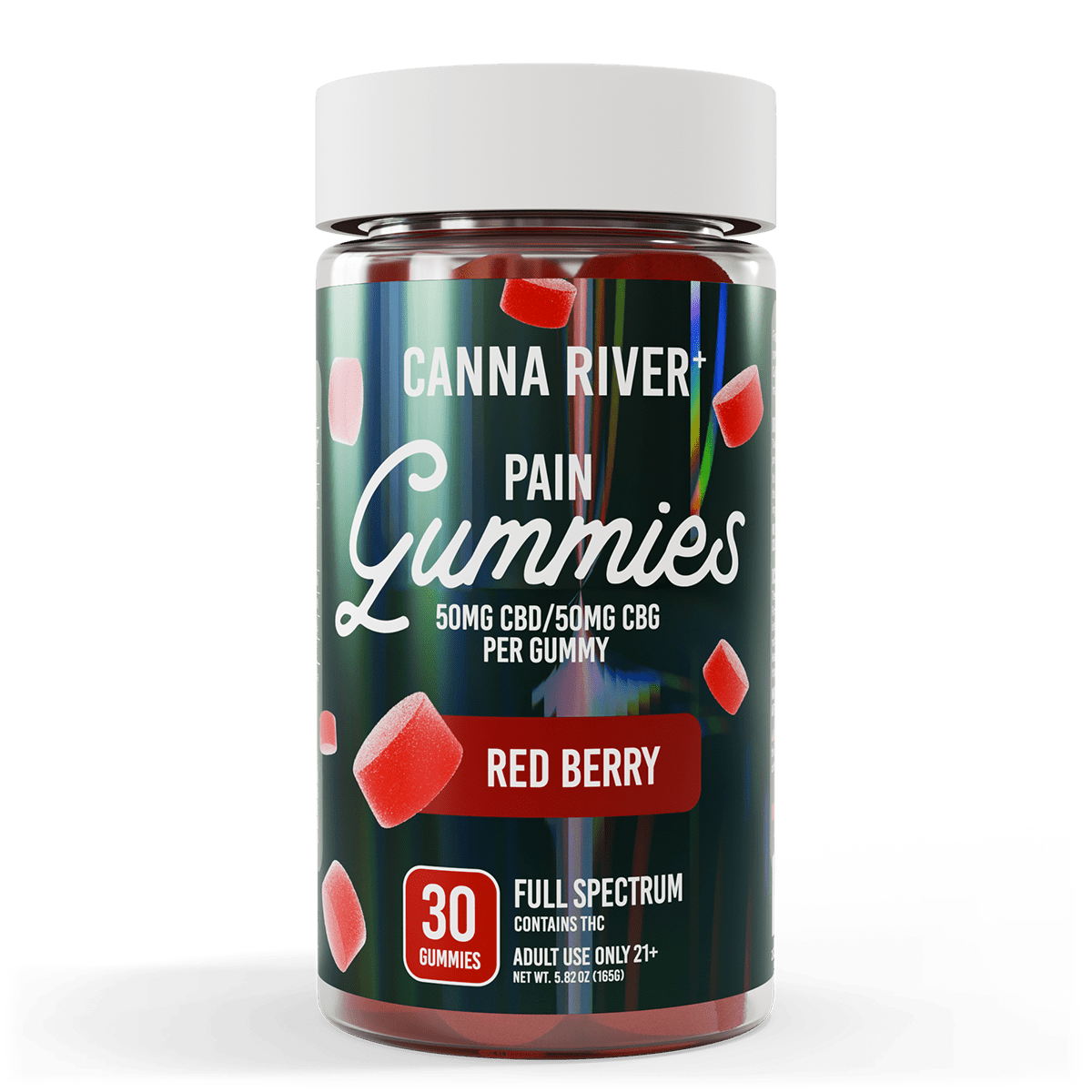 Full Spectrum CBD Gummies - Pain - Red Berry