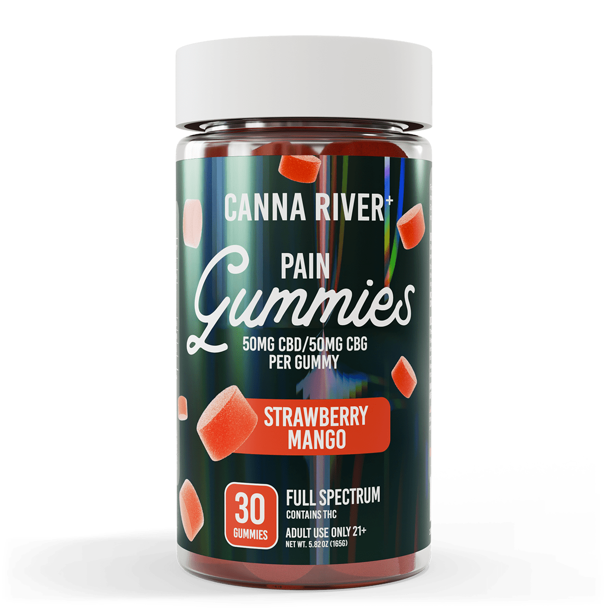 Full Spectrum CBD Gummies - Pain - Strawberry Mango