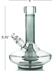 GRAV® Small Wide Base Water Pipe - Smoke with Clear Accents