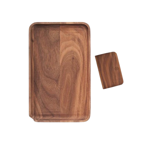 Marley Natural Black Walnut Rolling Tray